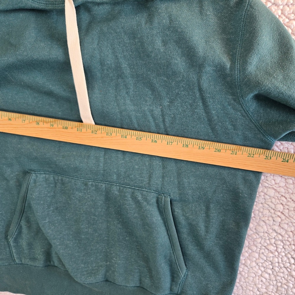 Newport Boyfriend Hoodie Womens M Teal Green Cotton Recycled Polyester Pullover - Picture 3 of 6